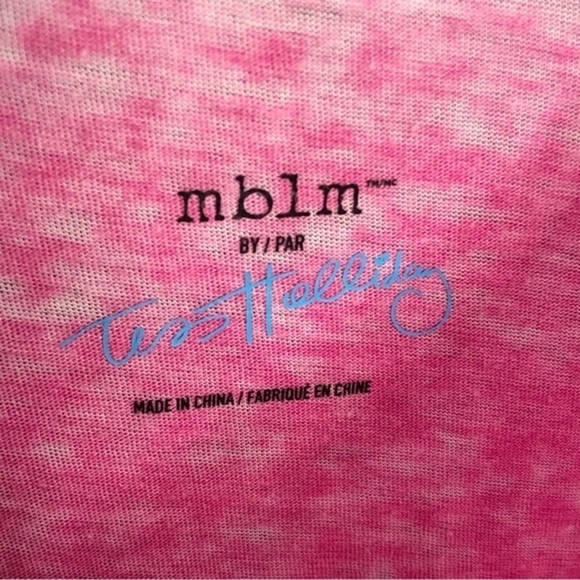 MBLM by Tess Holiday Plus Size 0 Pink Distressed Black Faux Leather Straps - Picture 4 of 5